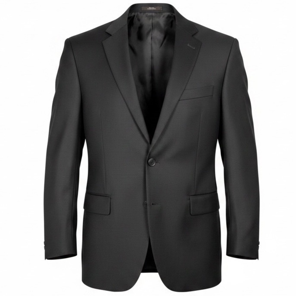 VTG Joseph Abboud Mens Black 2 Button Tuxedo Jacket Notched Lapel Wedding Prom